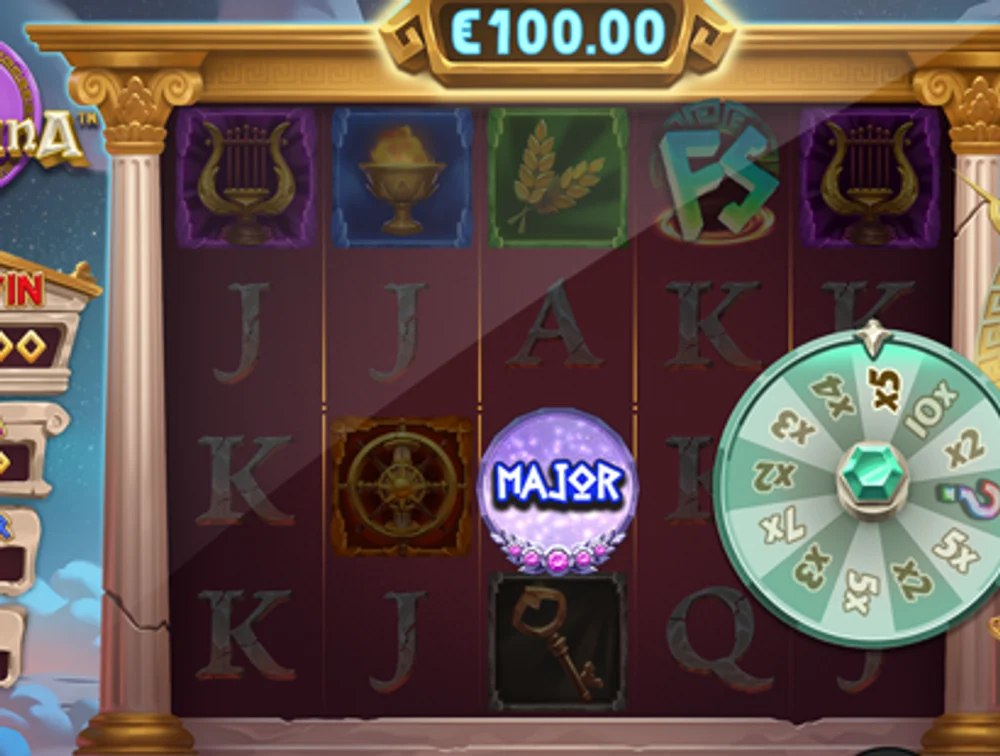 Rise of Fortuna central reels with card ranks and ornate symbols